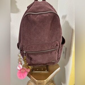 Victoria’s Secret Brown Mauve Pink Corduroy Backpack